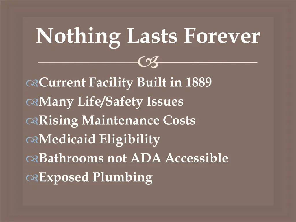 nothing lasts forever