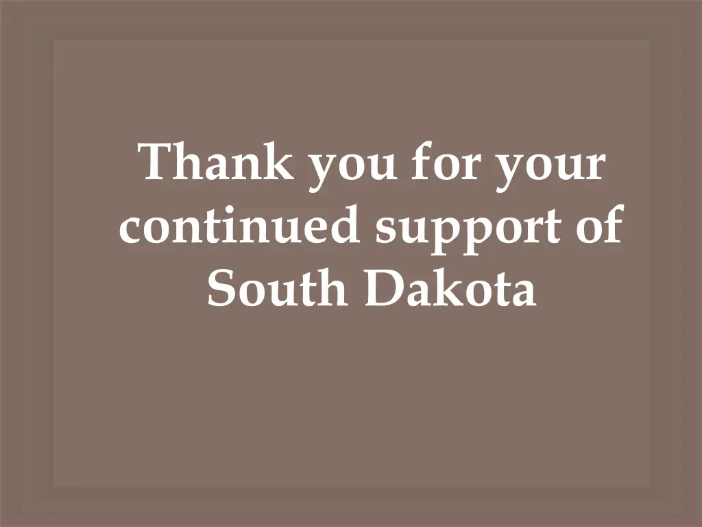 thank you for your continued support of south