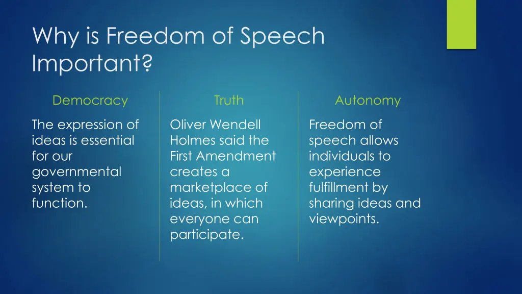 why is freedom of speech important