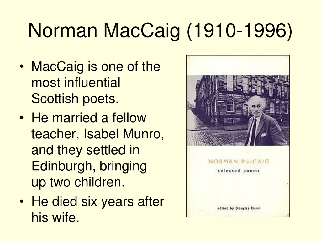 norman maccaig 1910 1996