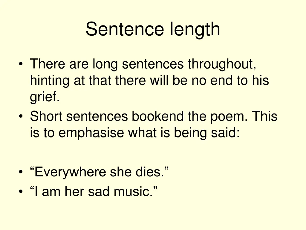 sentence length