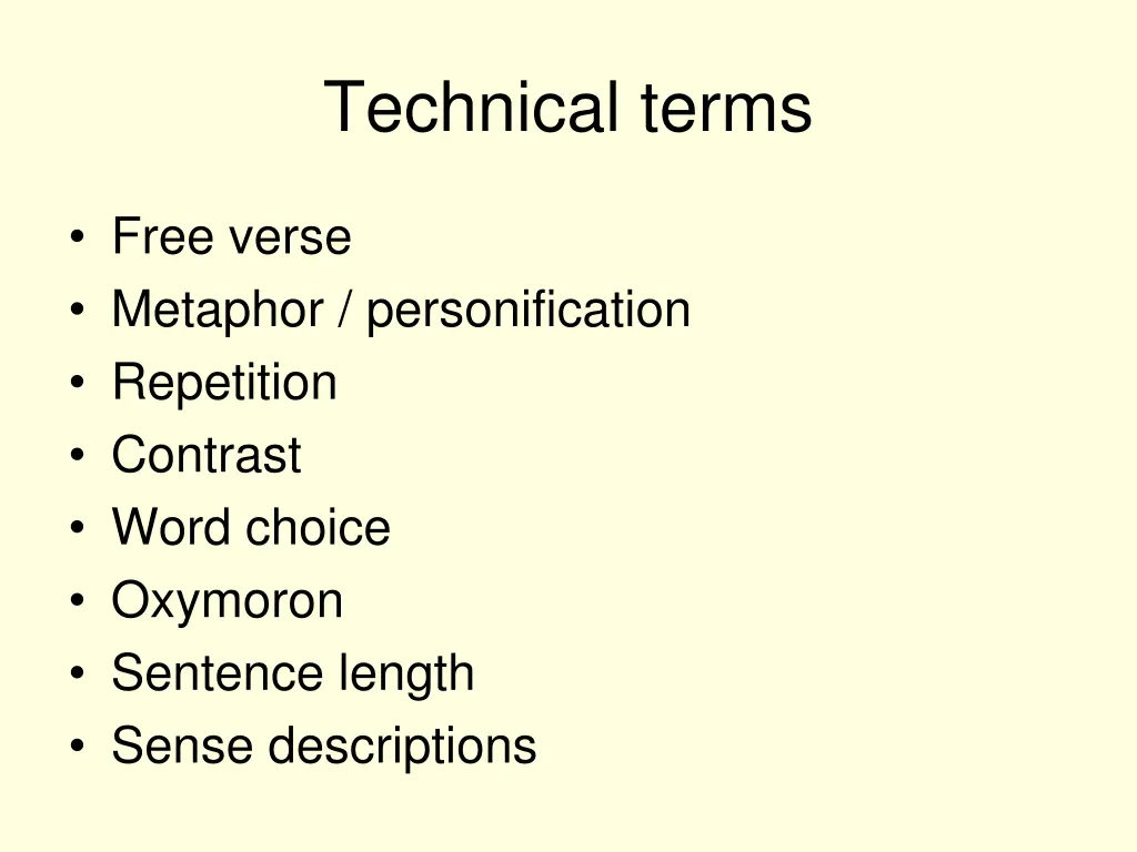 technical terms