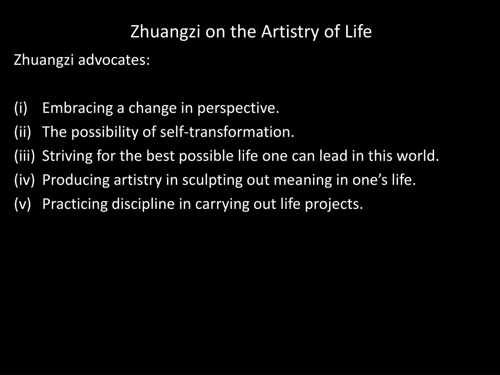 zhuangzi on the artistry of life