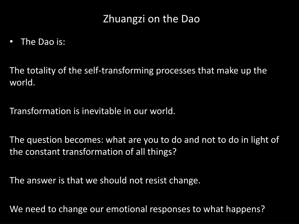 zhuangzi on the dao