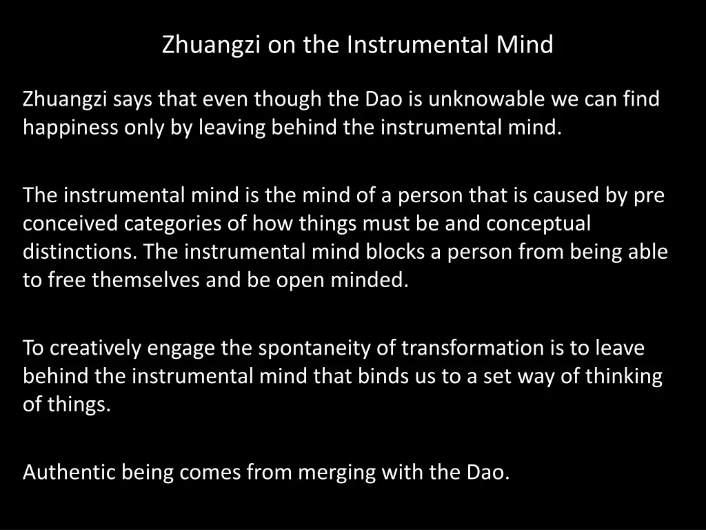 zhuangzi on the instrumental mind