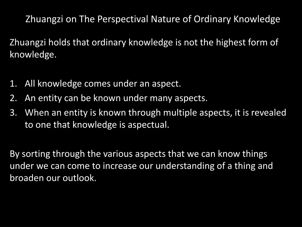 zhuangzi on the perspectival nature of ordinary