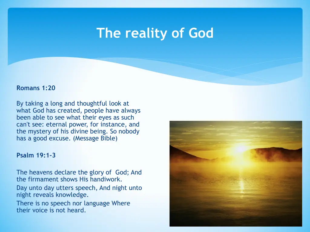 the reality of god 1