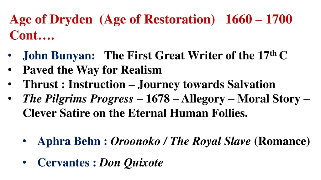 age of dryden age of restoration 1660 1700 cont