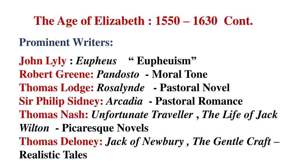 the age of elizabeth 1550 1630 cont