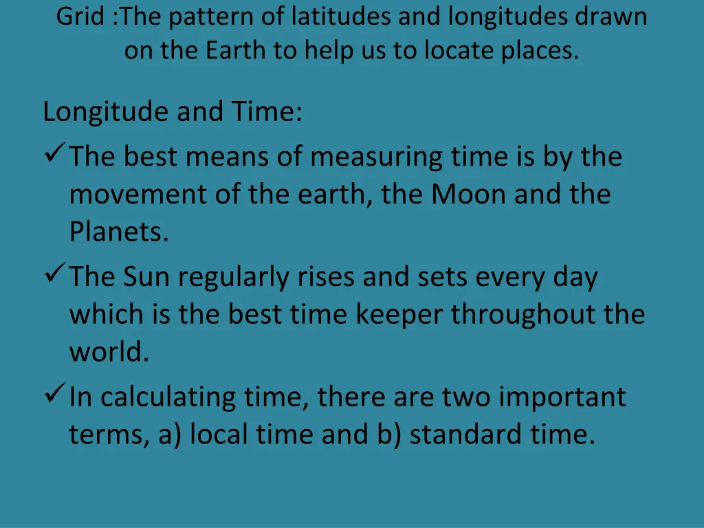 grid the pattern of latitudes and longitudes