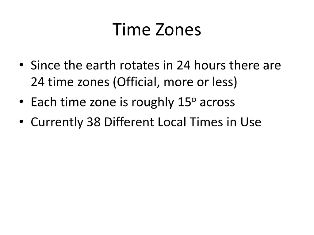 time zones