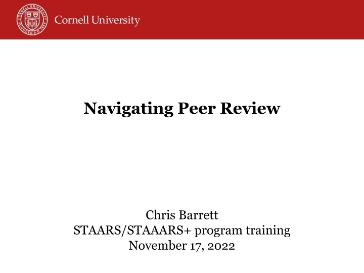 navigating peer review