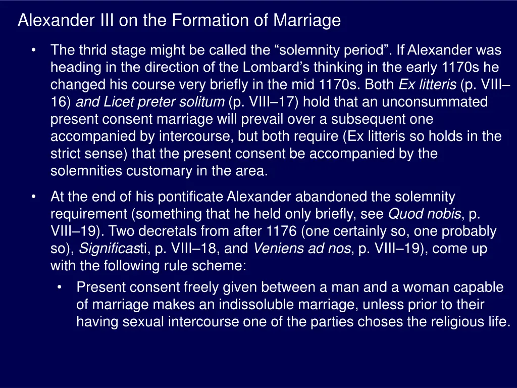 alexander iii on the formation of marriage 1