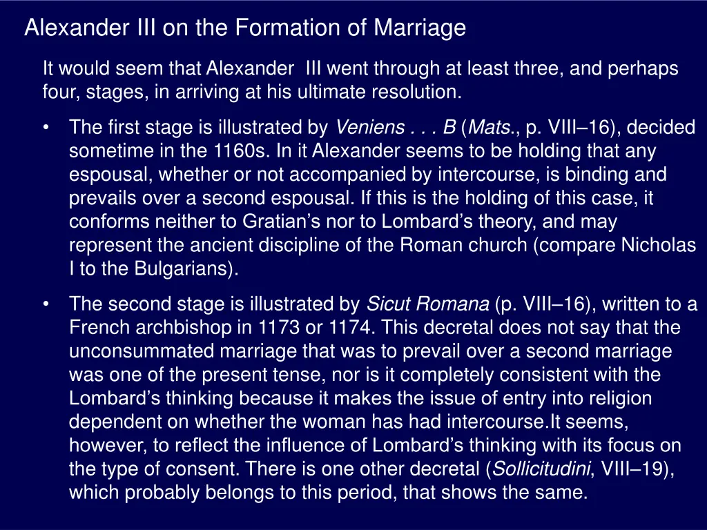 alexander iii on the formation of marriage