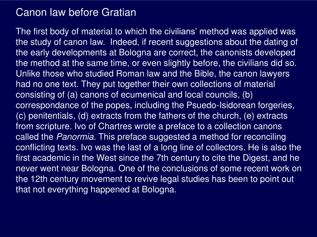 canon law before gratian