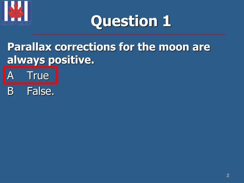 question 1