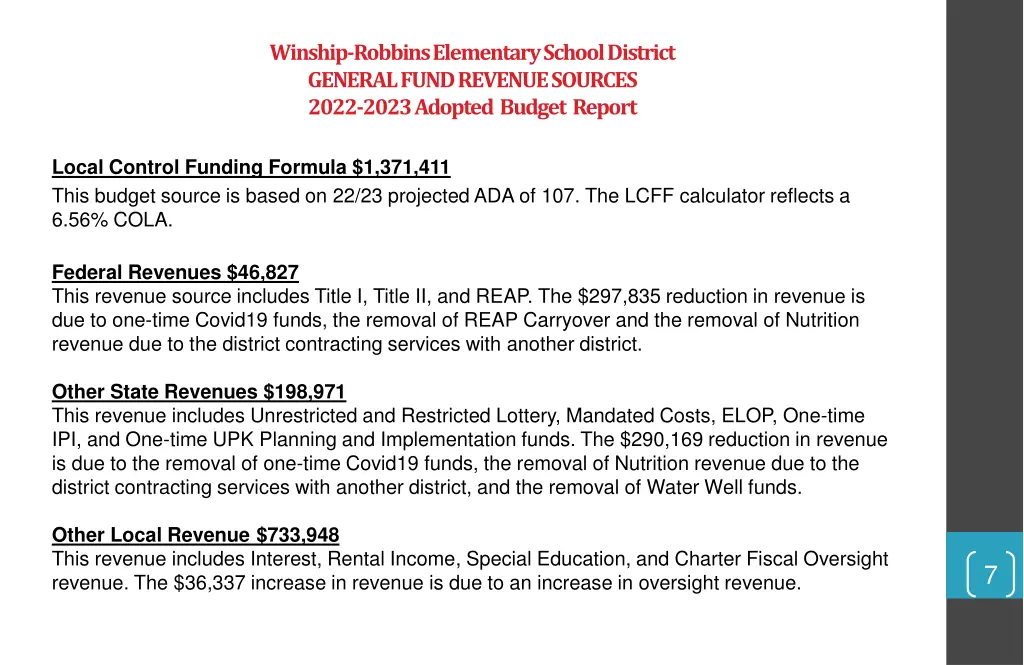 winship robbins elementary school district 3