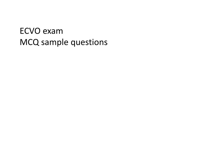 ecvo exam mcq sample questions