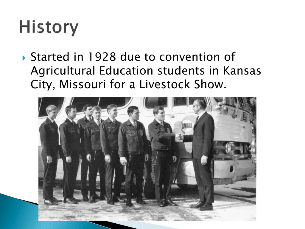 started in 1928 due to convention of agricultural