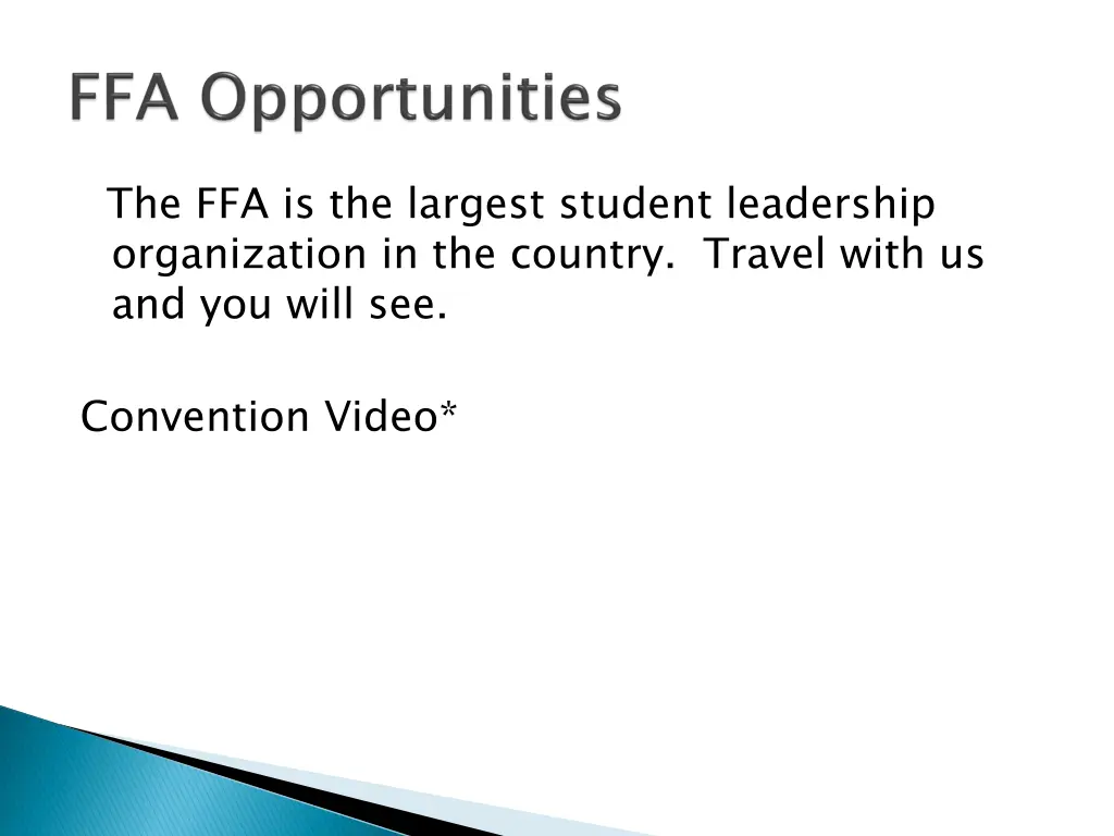 the ffa is the largest student leadership