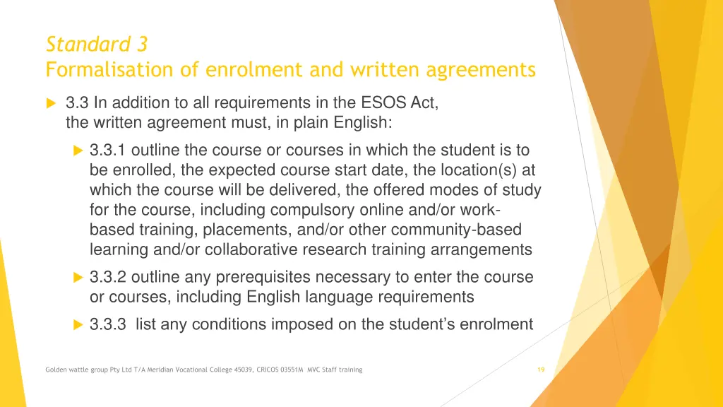 standard 3 formalisation of enrolment and written 2