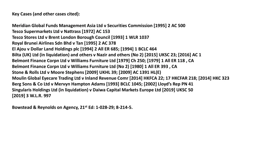 key cases and other cases cited