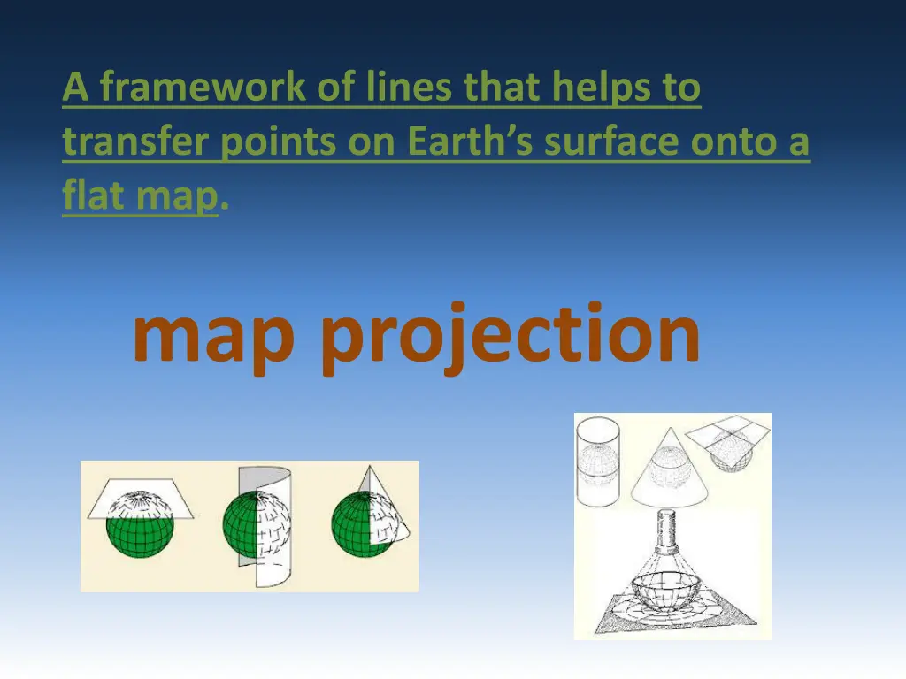 a framework of lines that helps to transfer