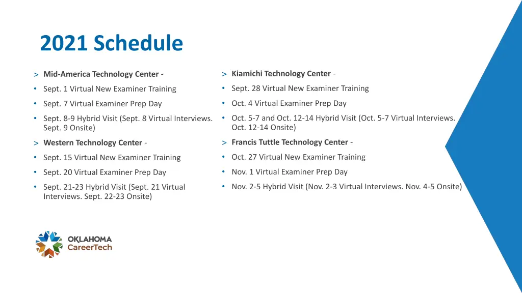 2021 schedule