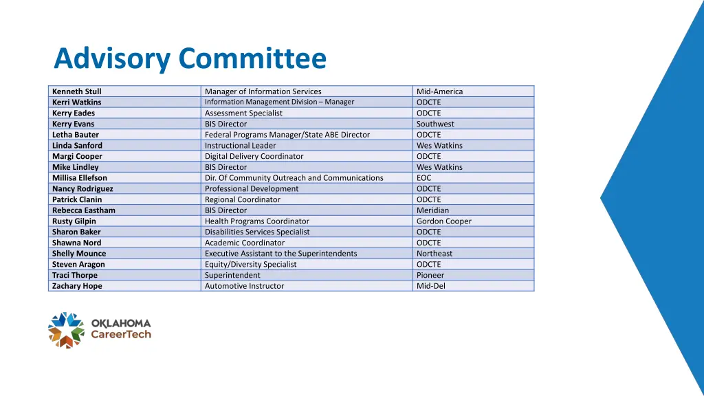 advisory committee