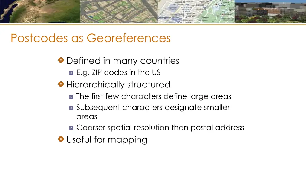 postcodes as georeferences