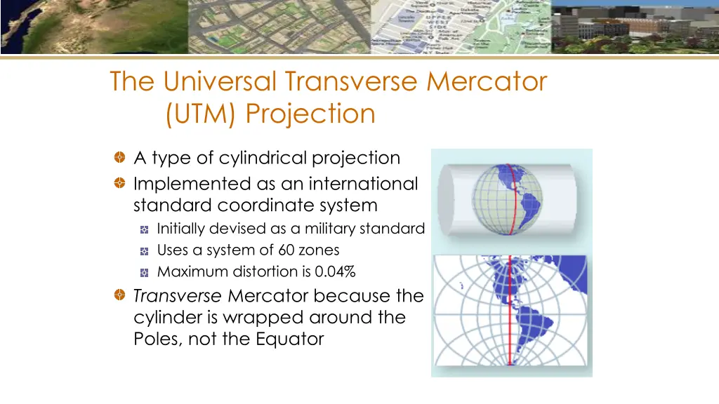 the universal transverse mercator utm projection