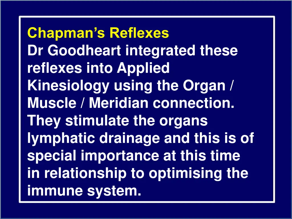 chapman s reflexes dr goodheart integrated these