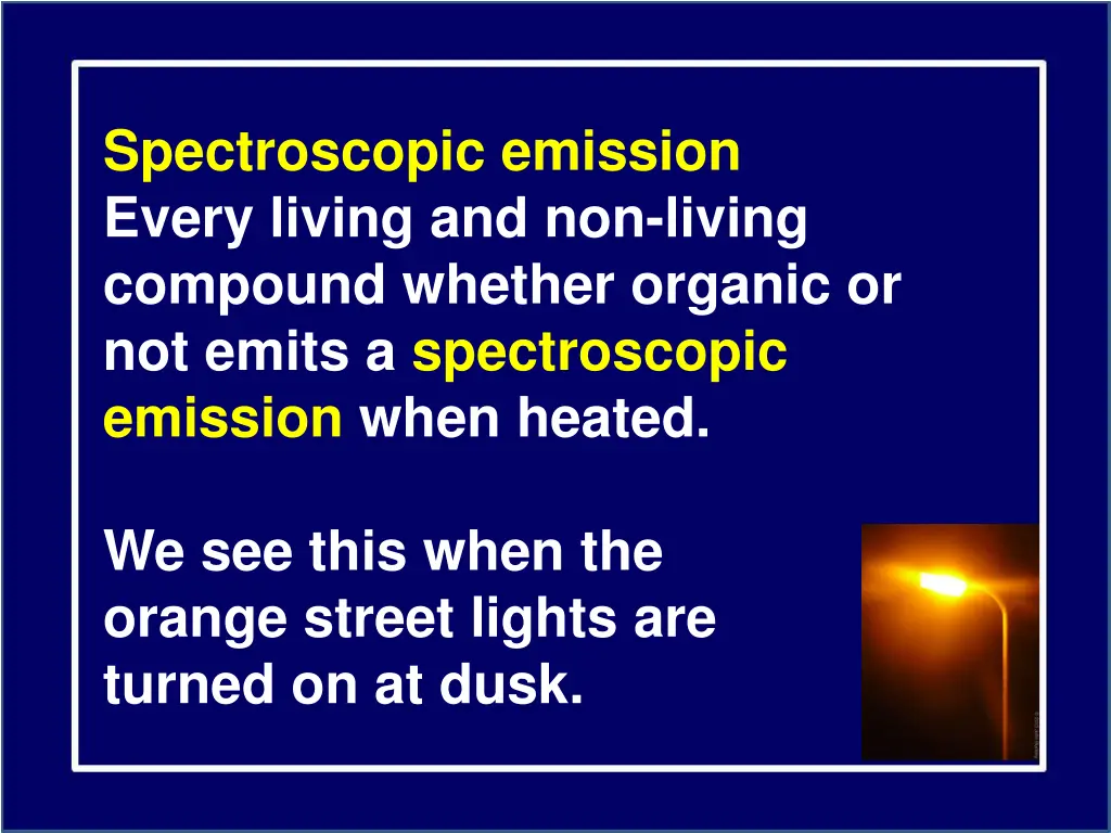 spectroscopic emission every living