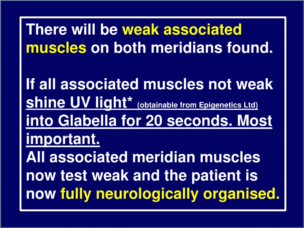 there will be weak associated muscles on both