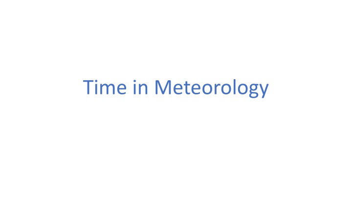 time in meteorology