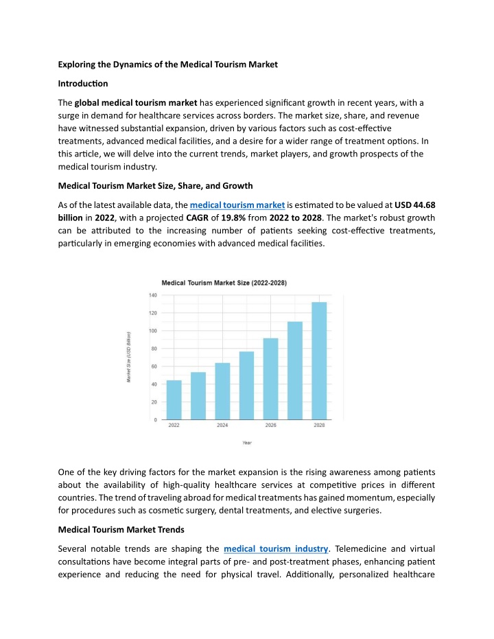 exploring the dynamics of the medical tourism