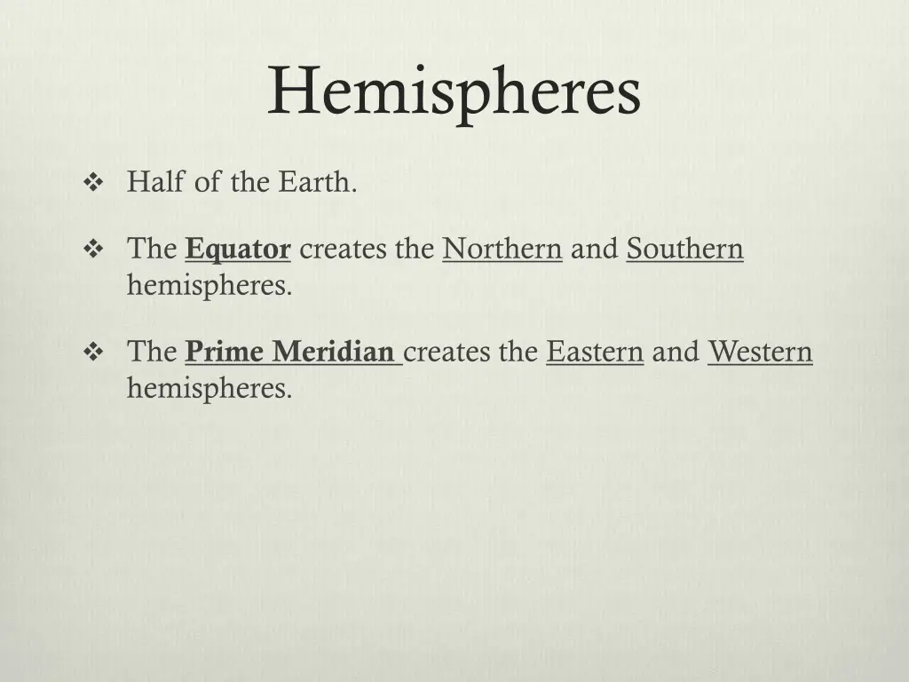 hemispheres