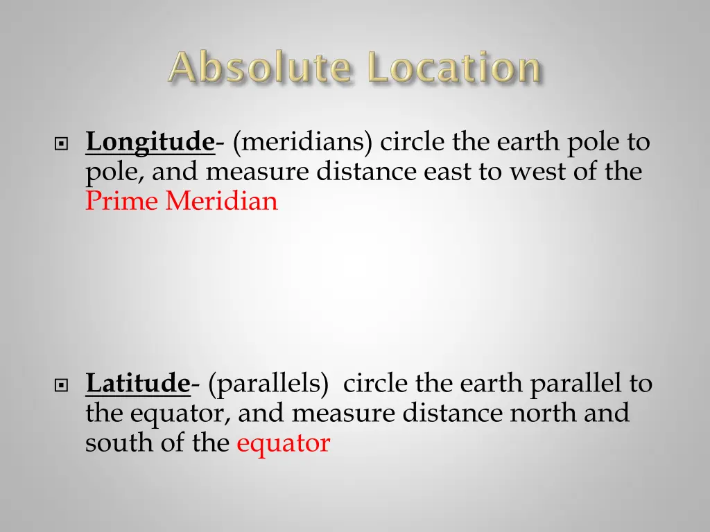 longitude meridians circle the earth pole to pole