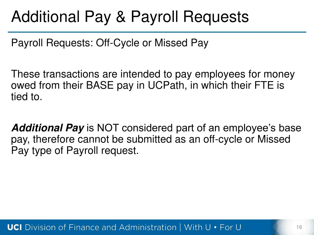 additional pay payroll requests