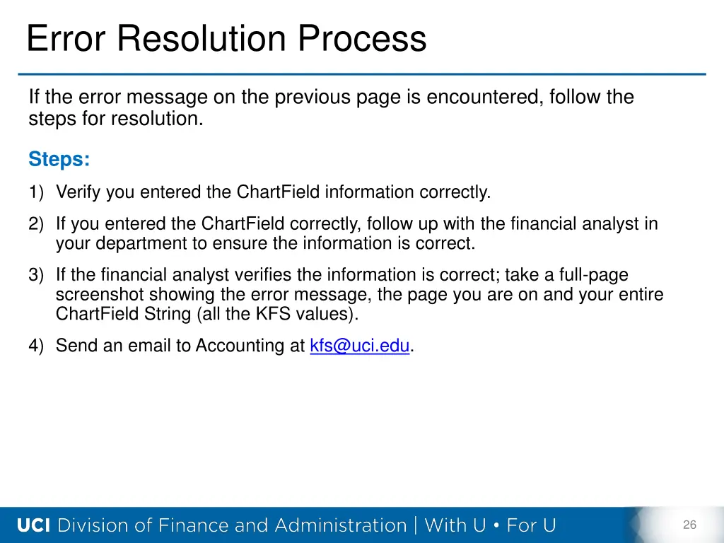 error resolution process