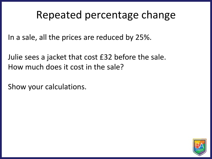 repeated percentage change