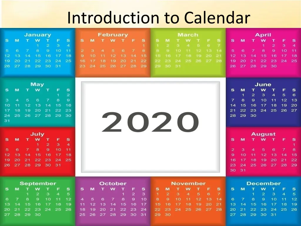 introduction to calendar