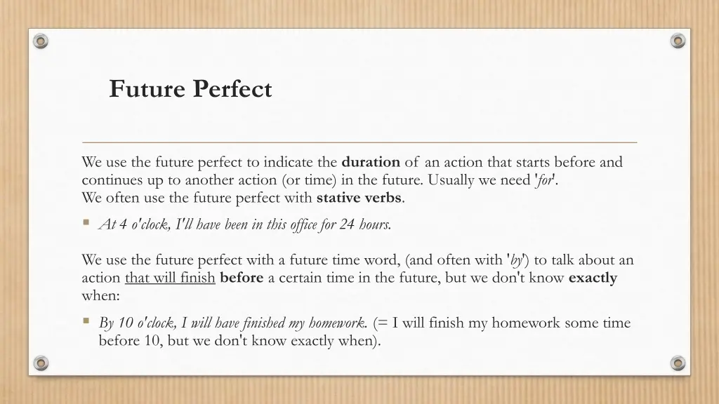 future perfect 2