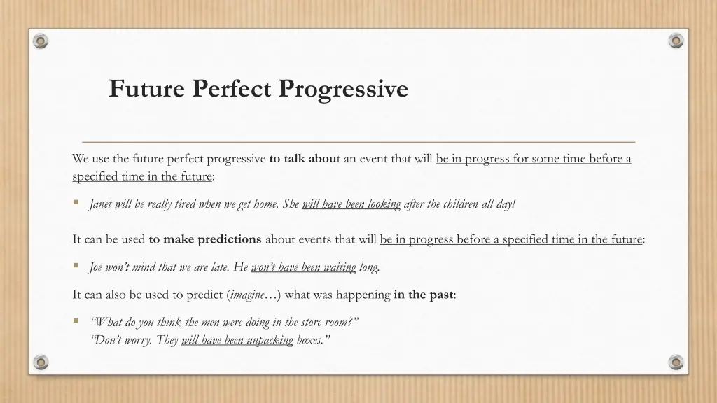 future perfect progressive 1