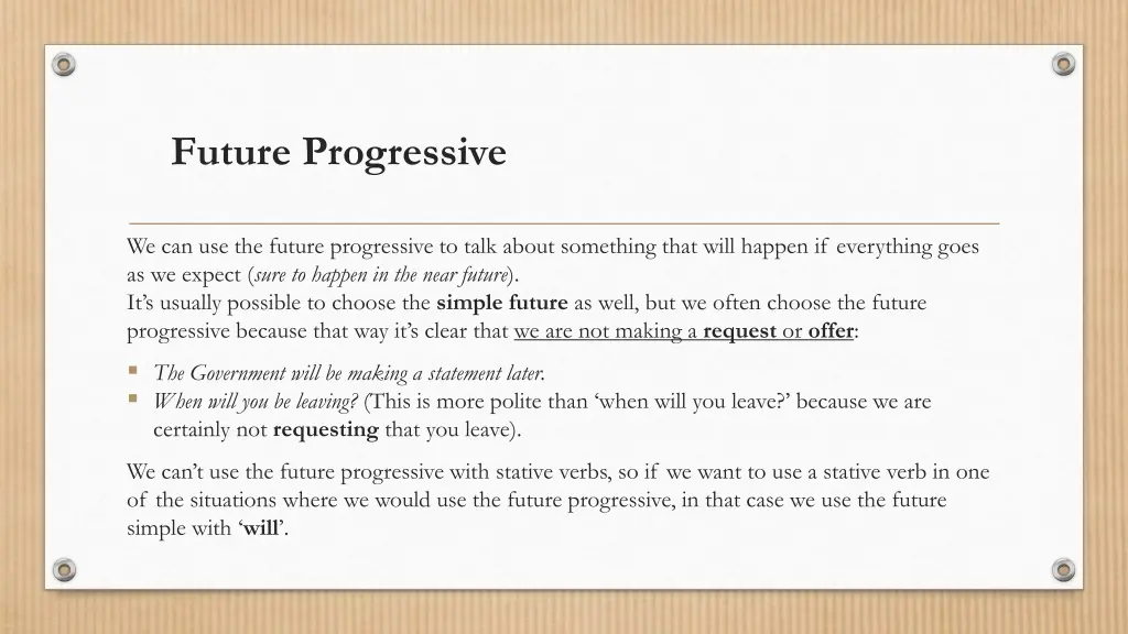 future progressive 3