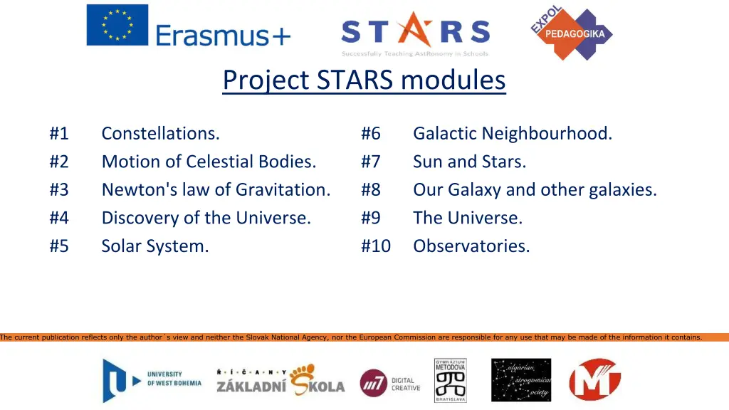 project stars modules