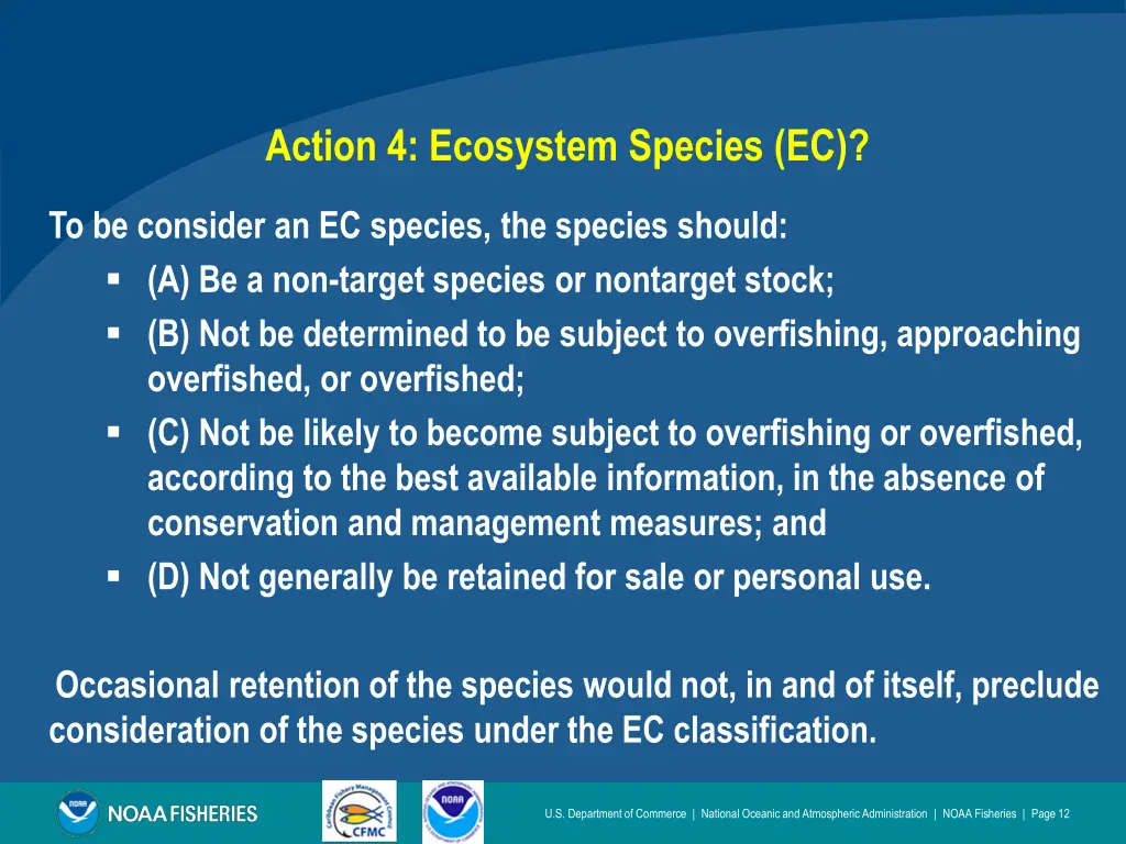 action 4 ecosystem species ec