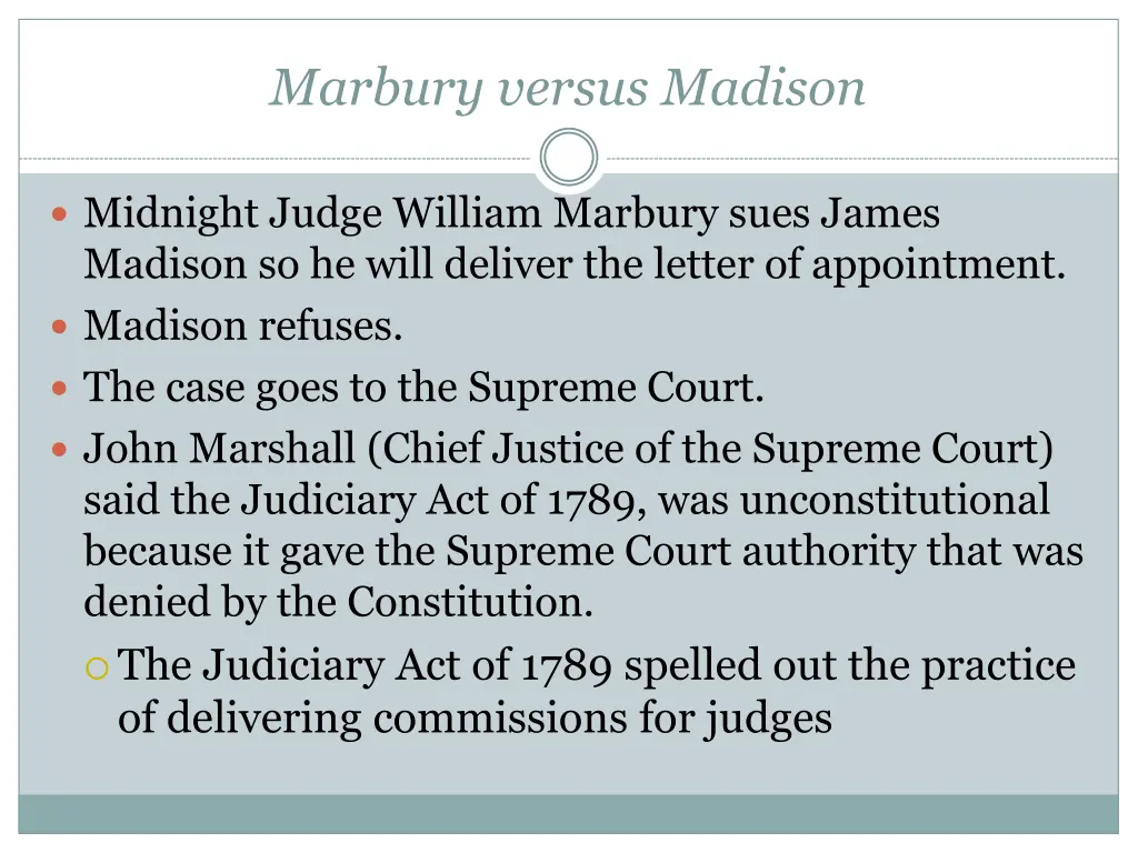 marbury versus madison