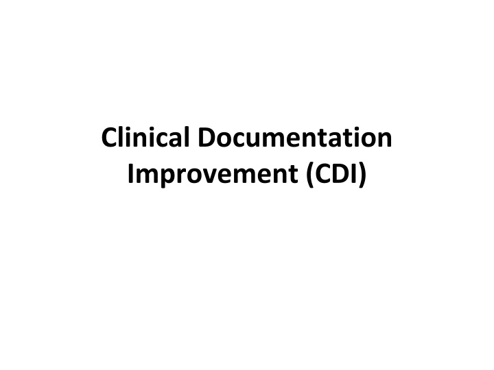 clinical documentation improvement cdi