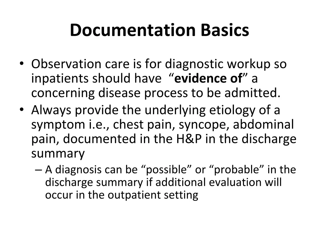 documentation basics